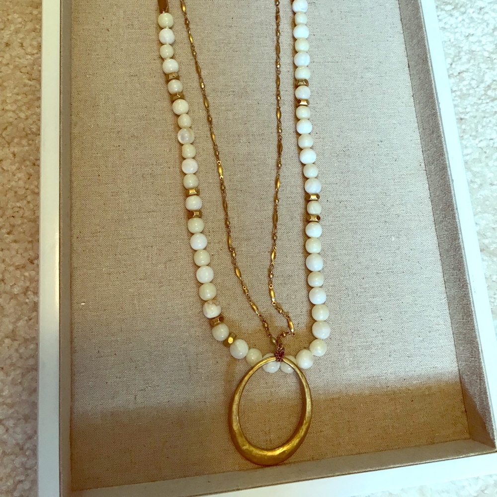 Stella & Dot Natia gold layering necklace